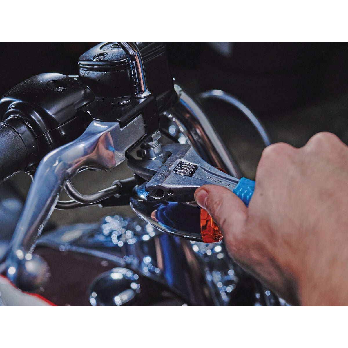 Channellock Code Blue 8 In. Wide Jaw Adjustable Wrench Image 4