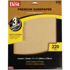 Do it Best Premium Plus 9 In. x 11 In. 220 Grit Fine Sandpaper (3-Pack) Image 1