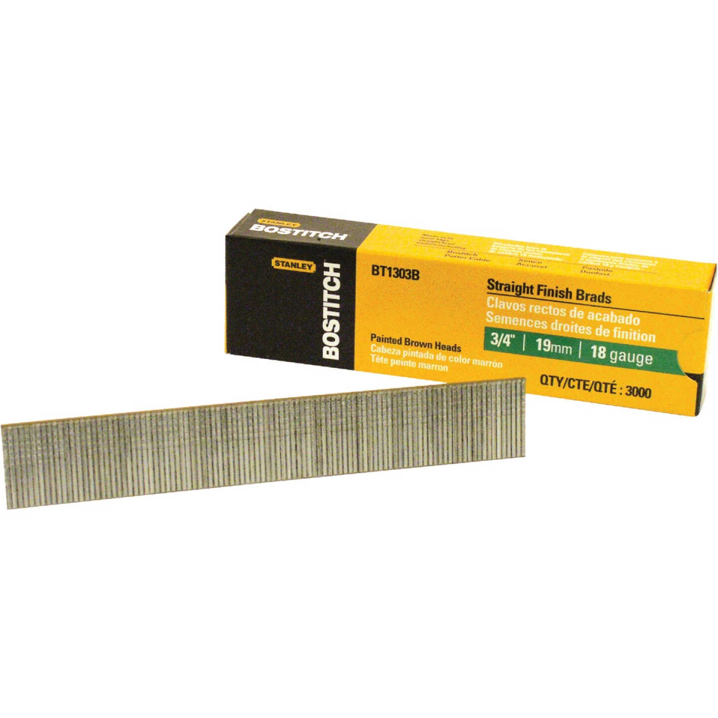Bostitch 18-Gauge Coated Brad Nail, 3/4 In. (3000 Ct.) Image 1