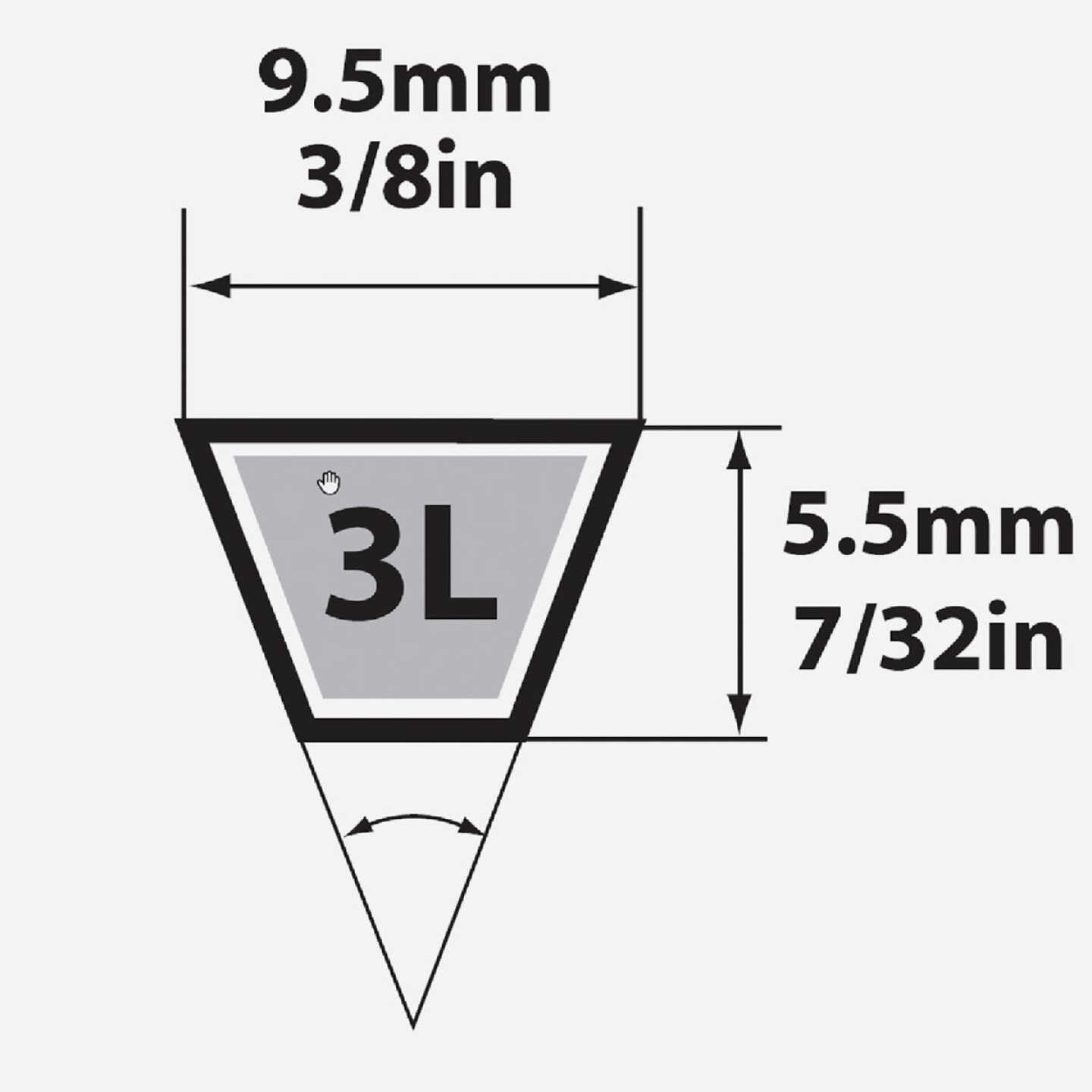 Mitsuboshi Fractional Horsepower 3L Type, 3/8 In. x 23 In. Image 2