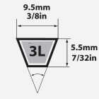 Mitsuboshi Fractional Horsepower 3L Type, 3/8 In. x 29 In. Image 2