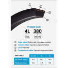 Mitsuboshi Fractional Horsepower 3L Type, 3/8 In. x 29 In. Image 3