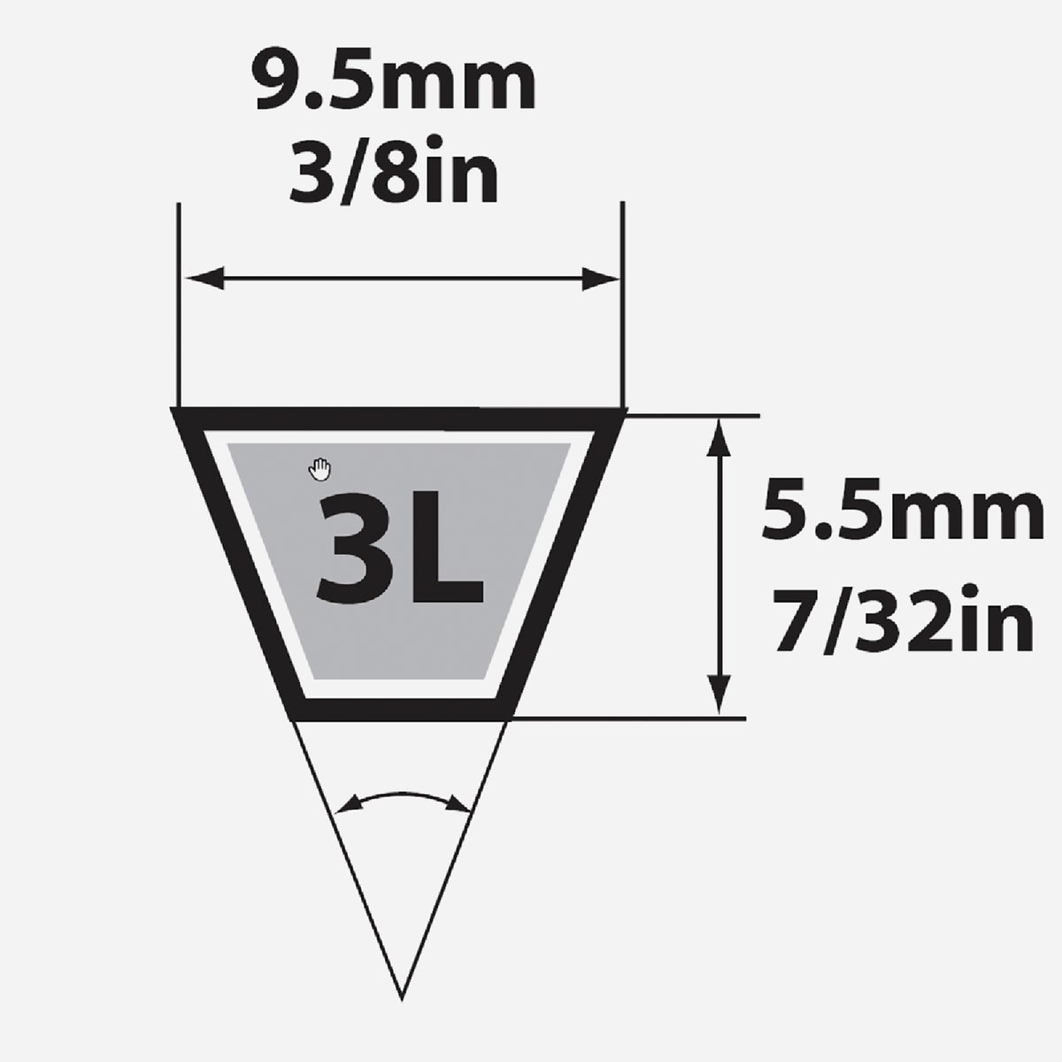 Mitsuboshi Fractional Horsepower 3L Type, 3/8 In. x 30 In. Image 2