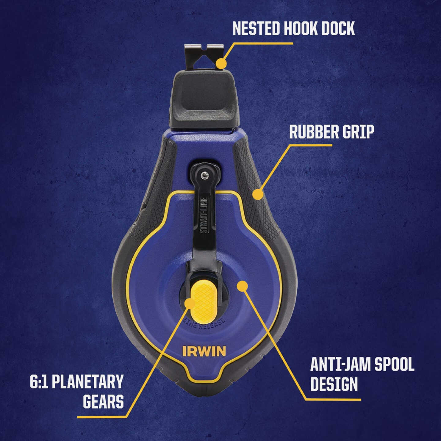 Irwin STRAIT-LINE Speed-Line Pro 100 Ft. Chalk Line Reel Image 2