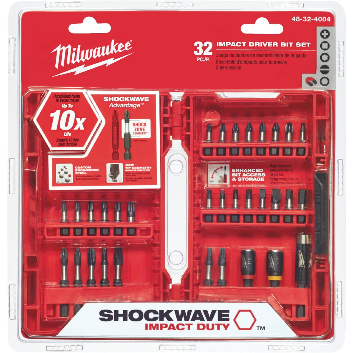 Milwaukee SHOCKWAVE Impact Screwdriver Bit Set (32-Piece)