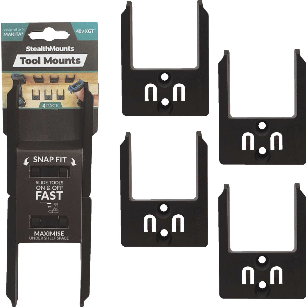 StealthMounts Tool Mounts for Makita 40V XGT (4-Pack)