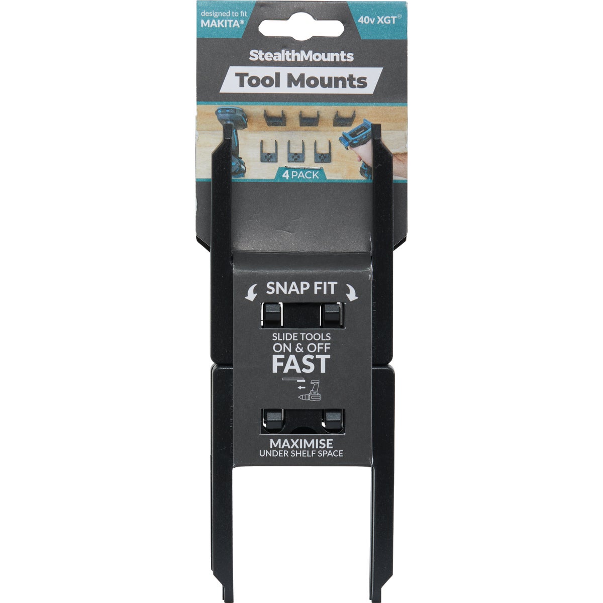 StealthMounts Tool Mounts for Makita 40V XGT (4-Pack) Image 3