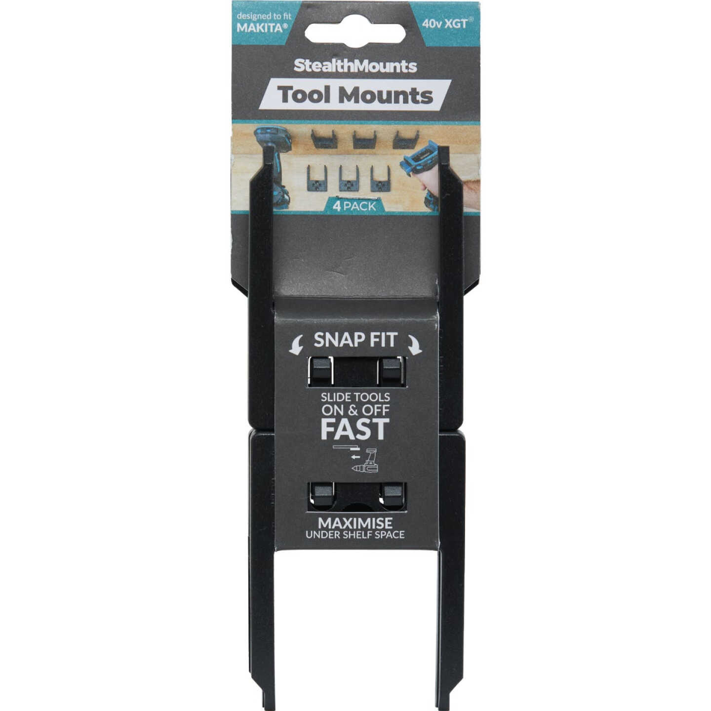 StealthMounts Tool Mounts for Makita 40V XGT (4-Pack) Image 3
