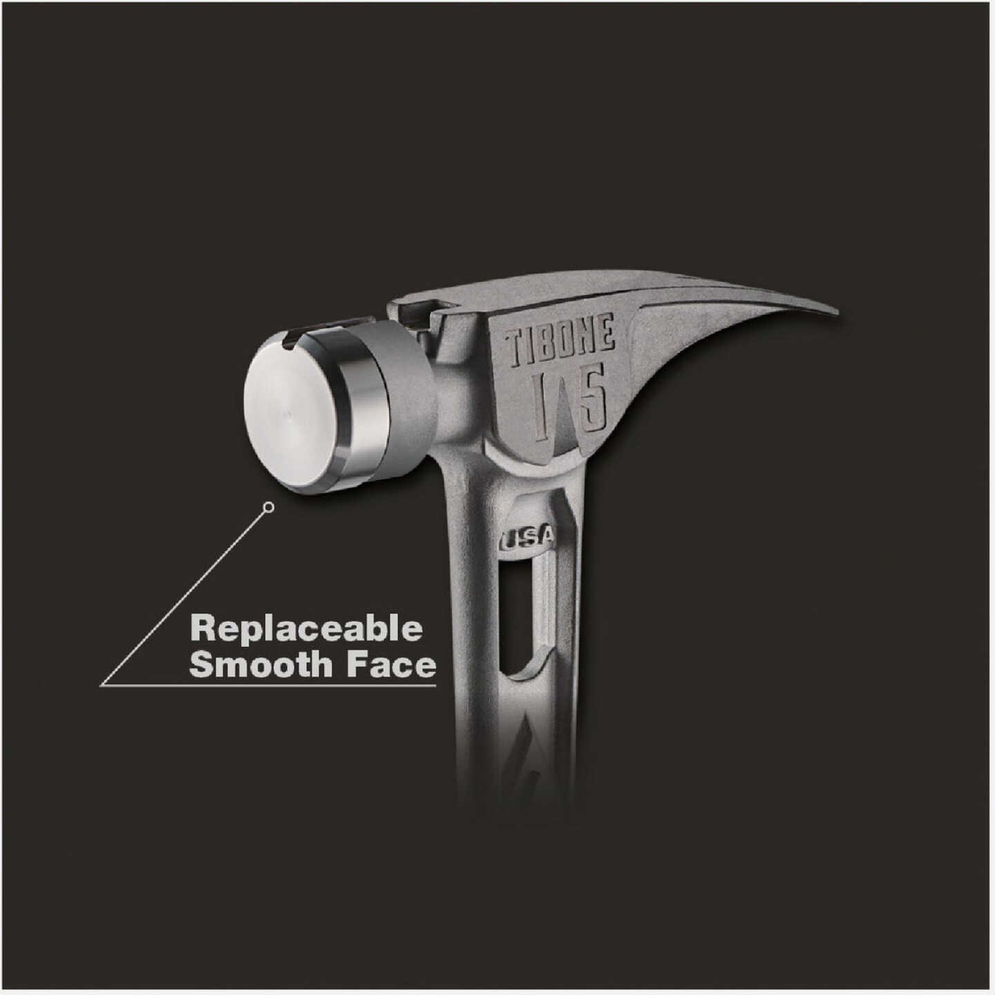 Stiletto TiBone 15 Oz. Smooth-Face Framing Hammer with Curved Titanium Handle Image 4