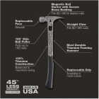 Stiletto TiBone 15 Oz. Smooth-Face Framing Hammer with Curved Titanium Handle Image 2
