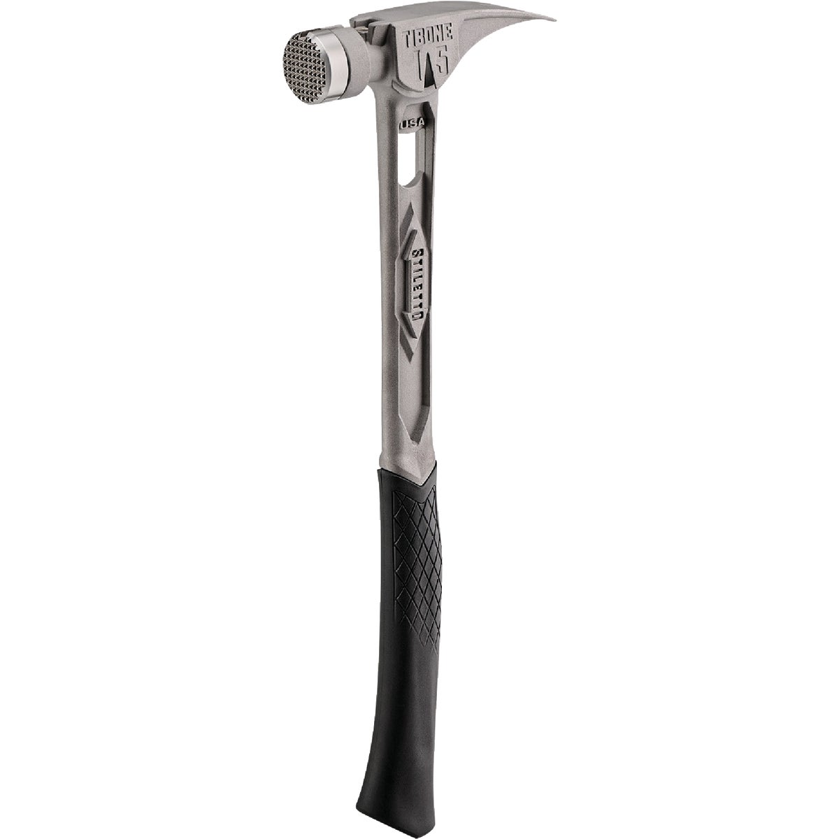 Stiletto TiBone 15 Oz. Milled-Face Framing Hammer with Curved Titanium Handle