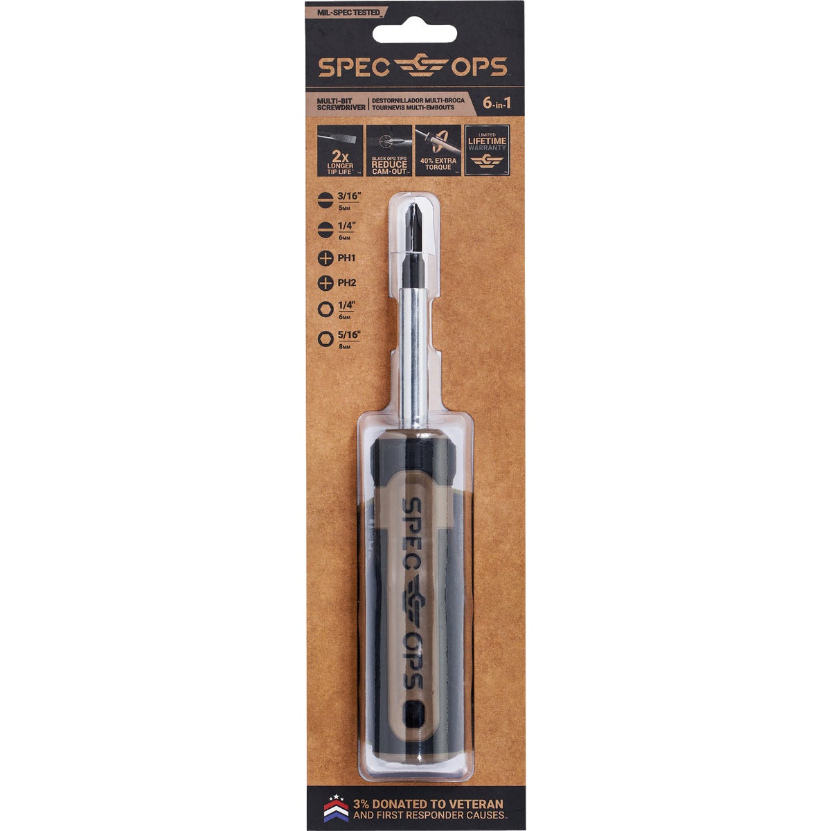 Spec Ops 6-in-1 Multi-Bit Screwdriver Image 7