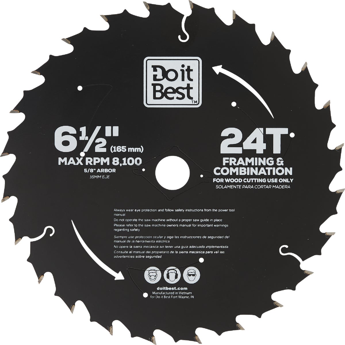 Do it Best 6-1/2 In. 24-Tooth Framing & Combination Circular Saw Blade Image 2