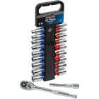 Channellock Standard/Metric 1/2 In. Drive 6-Point Shallow Ratchet & Socket Set (20-Piece) Image 16