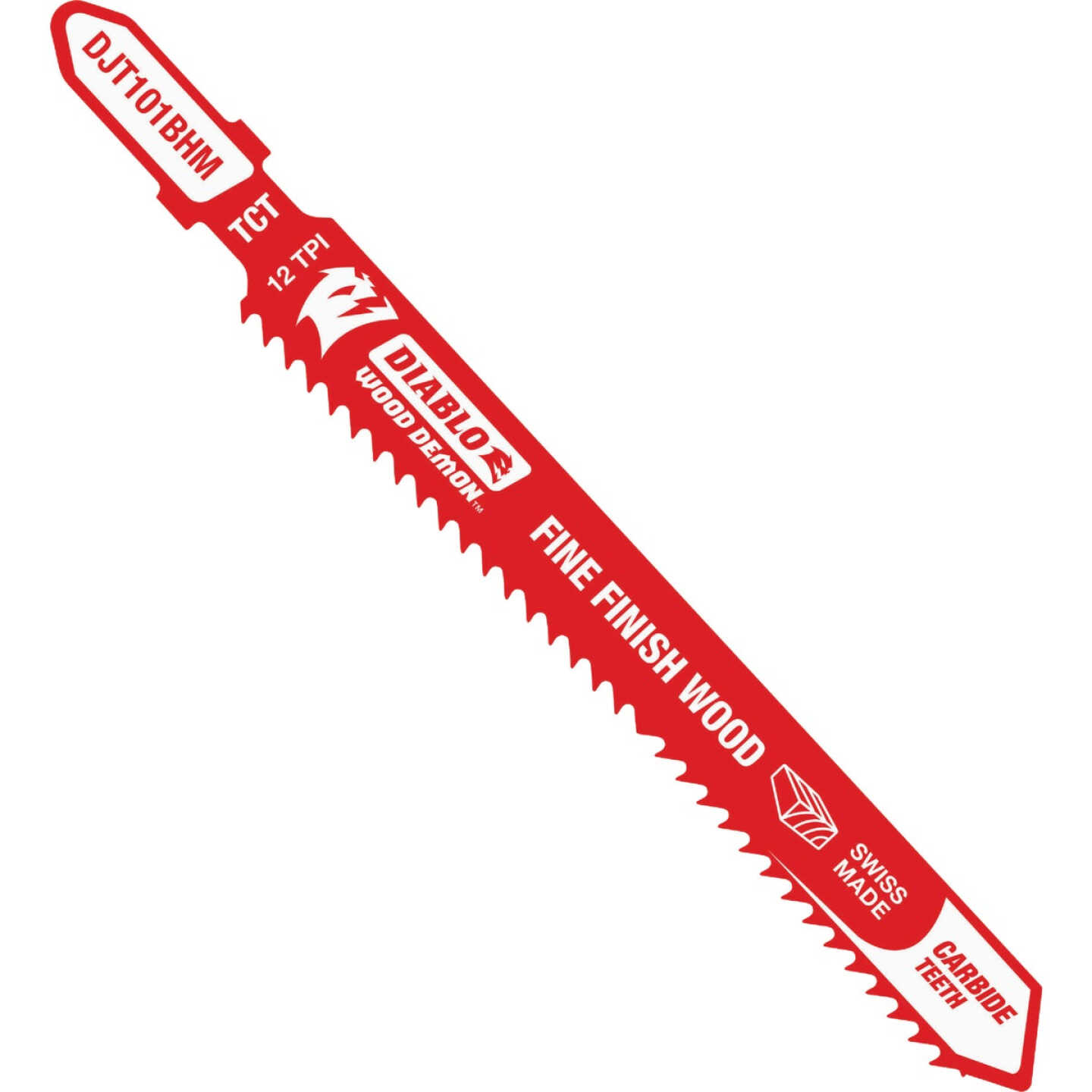 Diablo Wood Demon 4 In. x 12 TPI T-Shank Carbide Jig Saw Blade for Fine Finish Wood Image 1