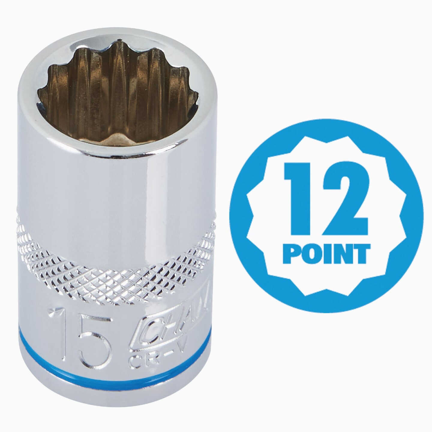 Channellock Metric 1/2 In. Drive 12-Point Shallow Socket Set (8-Piece) Image 2