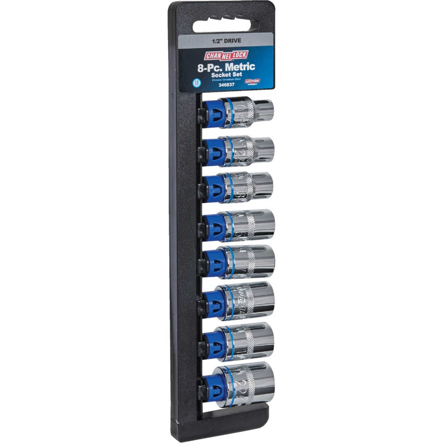 Channellock Metric 1/2 In. Drive 12-Point Shallow Socket Set (8-Piece) Image 1