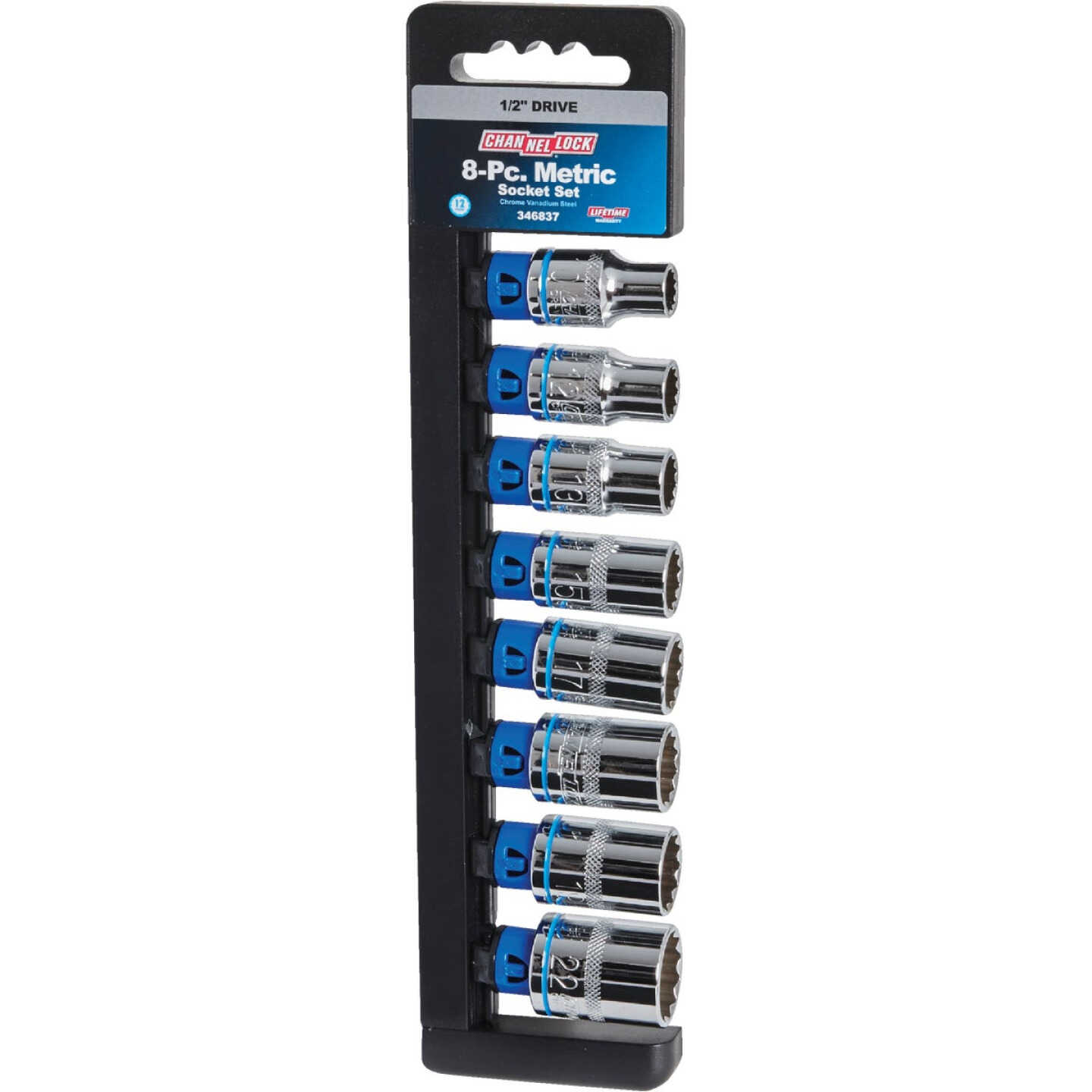 Channellock Metric 1/2 In. Drive 12-Point Shallow Socket Set (8-Piece) Image 8