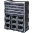 Quantum Storage 30-Drawer Clear Plastic Parts Drawer Cabinet with 9 Bins Image 1