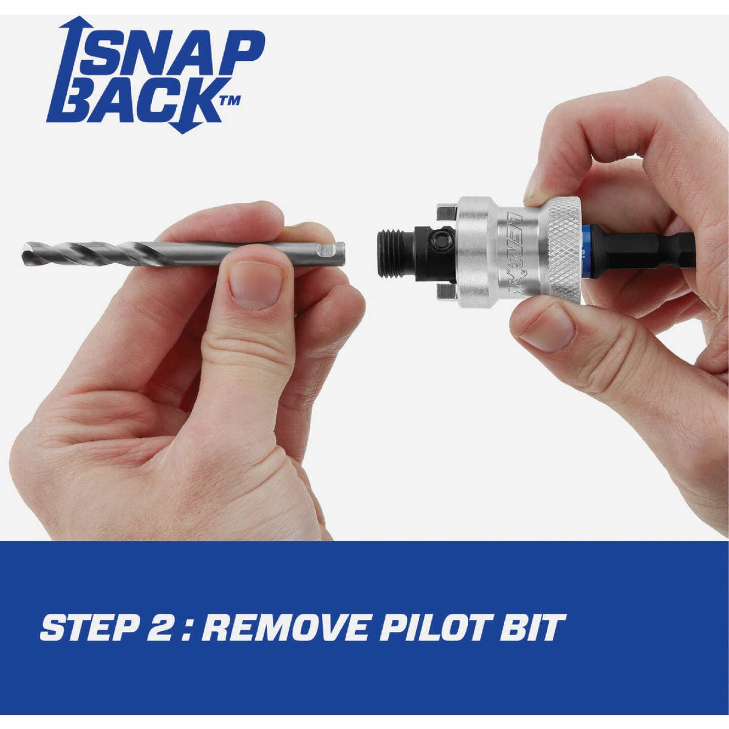 Lenox SNAP-BACK 3/8 In. Hex Shank Quick Change Hole Saw Arbor Fits 9/16 In. to 1-3/16 In. Hole Saws Image 5