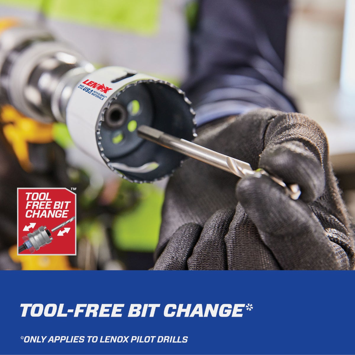 Lenox SNAP-BACK 3/8 In. Hex Shank Quick Change Hole Saw Arbor Fits 9/16 In. to 1-3/16 In. Hole Saws Image 3