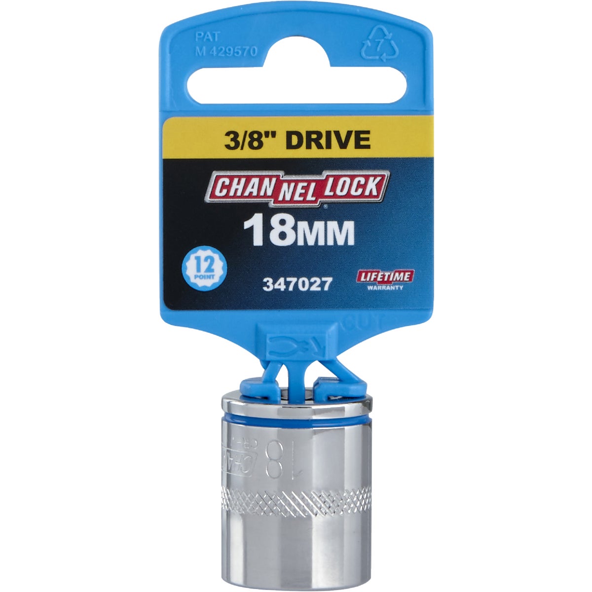 Channellock 3/8 In. Drive 18 mm 12-Point Shallow Metric Socket Image 2