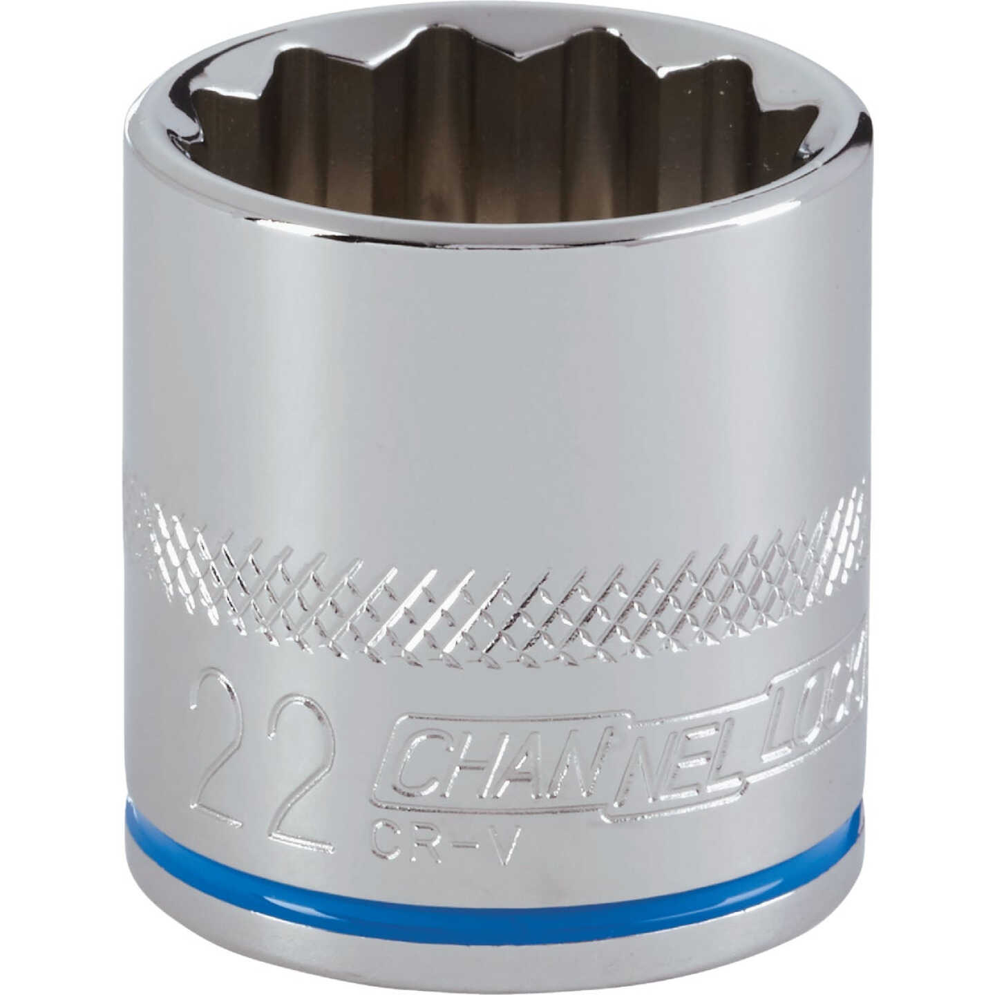 Channellock 3/8 In. Drive 22 mm 12-Point Shallow Metric Socket Image 1