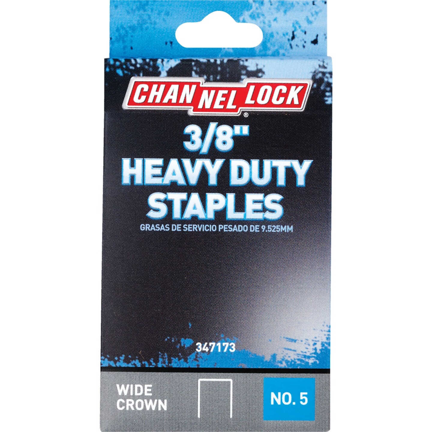 Channellock No. 5 Heavy-Duty Wide Crown Staple, 3/8 In. (1000-Pack) Image 1