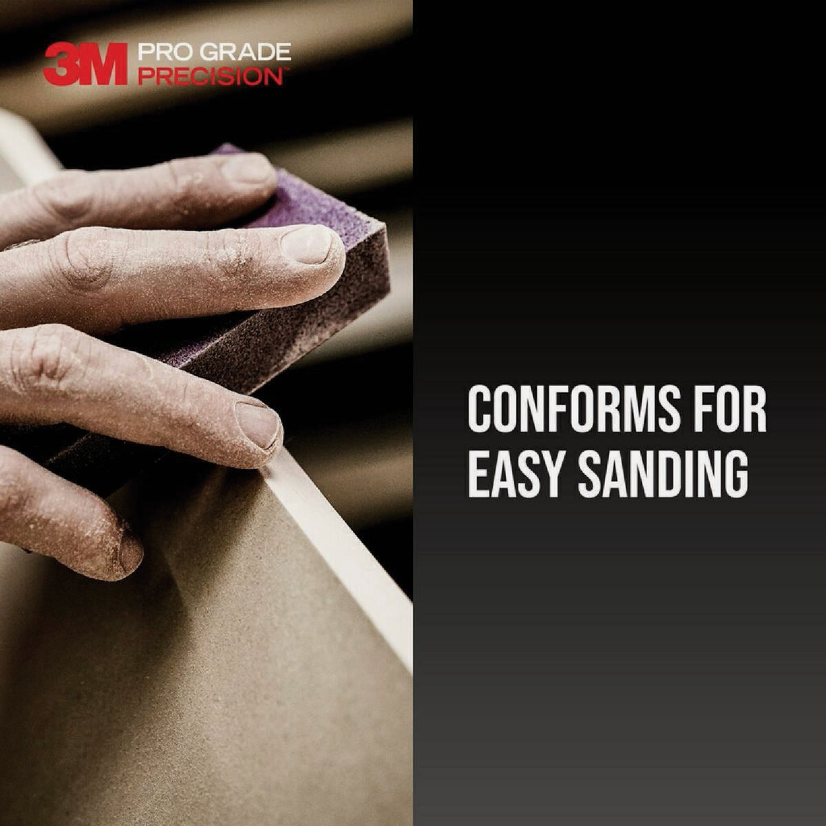 3M Pro Grade Precision 2.5 In. x 4.5 In. x 1 In. 220 Grit Fine Sanding Sponge Image 5