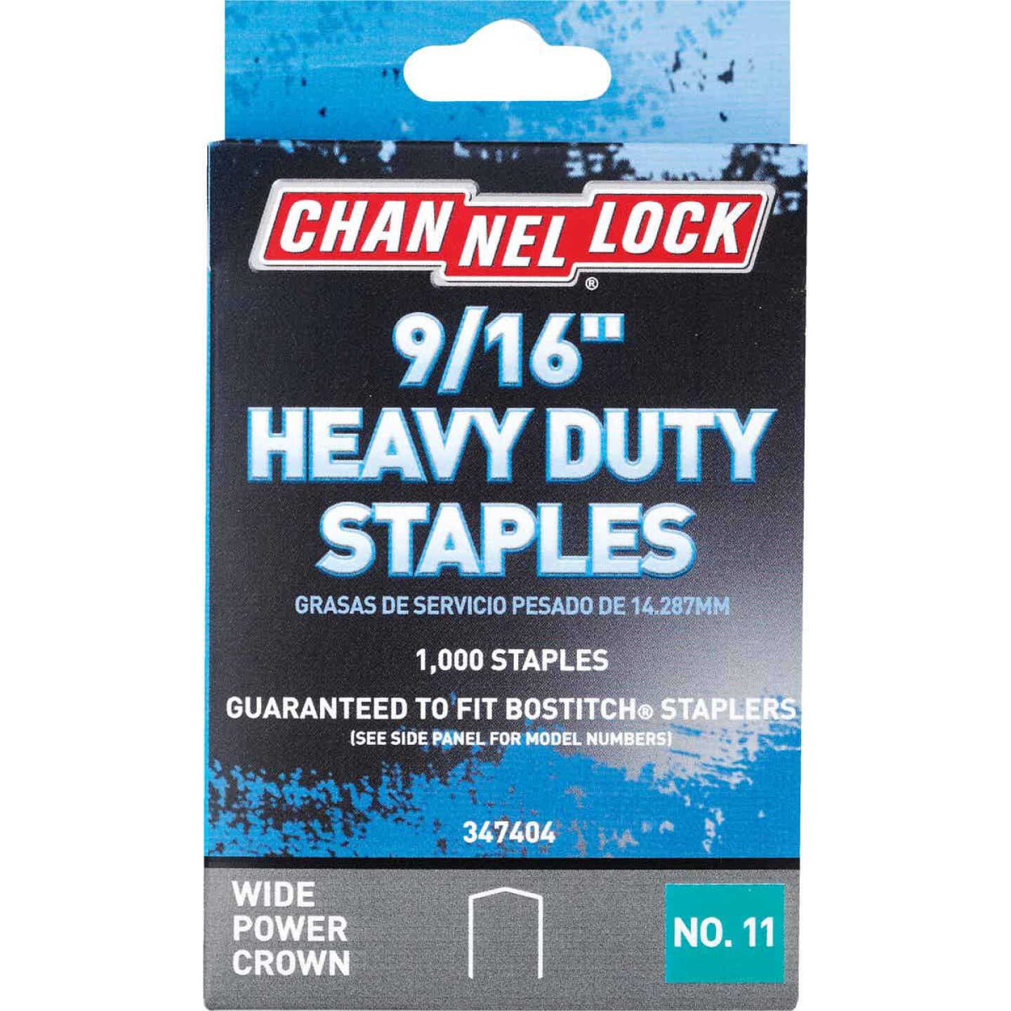 Channellock No. 11 Heavy-Duty Wide Power Crown Staple, 9/16 In. (1000-Pack) Image 1