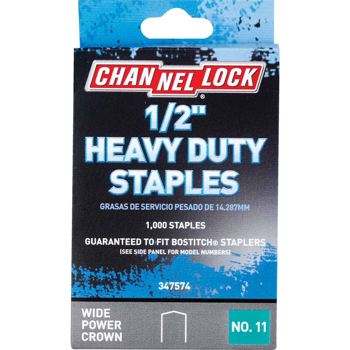 Channellock No. 11 Heavy-Duty Wide Power Crown Staple, 1/2 In. (1000-Pack) Image 1