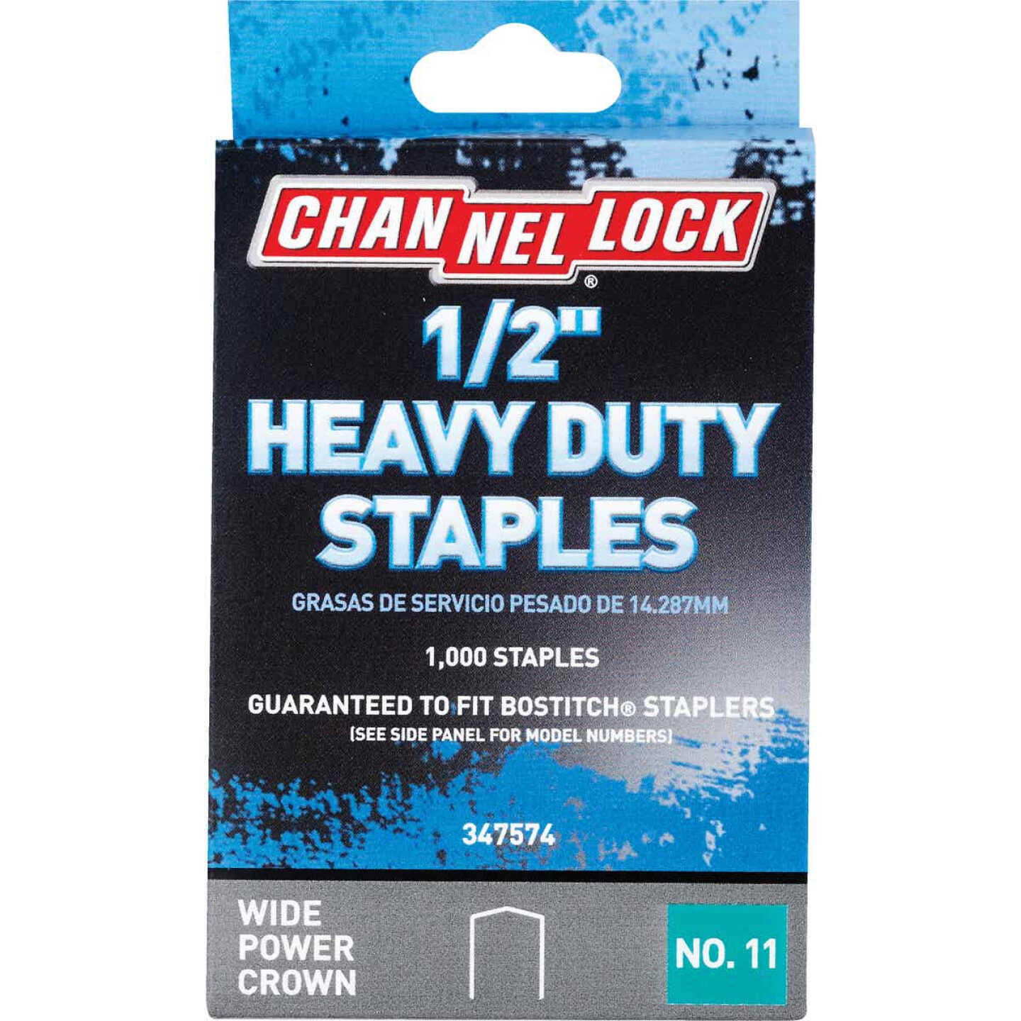 Channellock No. 11 Heavy-Duty Wide Power Crown Staple, 1/2 In. (1000-Pack) Image 1