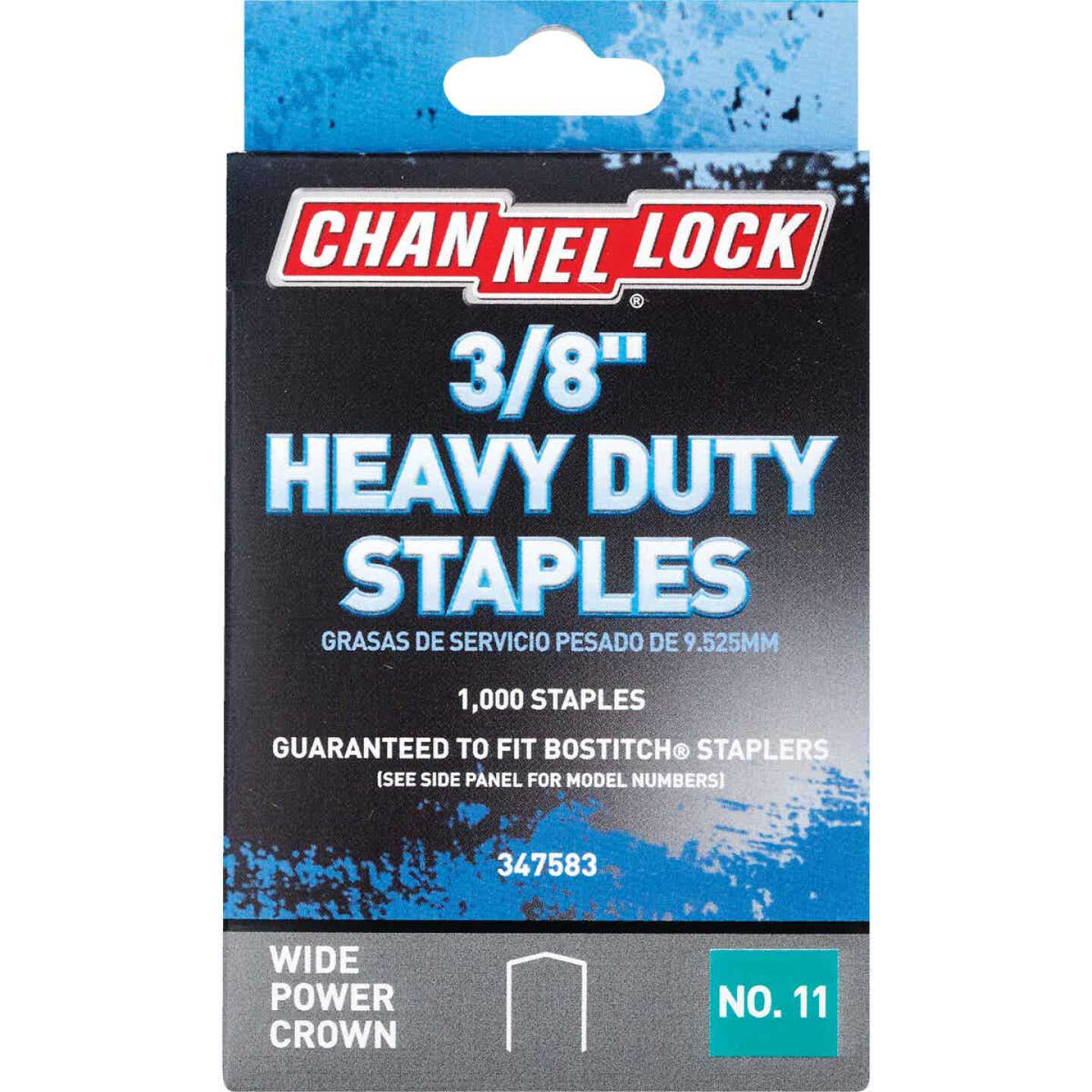 Channellock No. 11 Heavy-Duty Wide Power Crown Staple, 3/8 In. (1000-Pack) Image 1