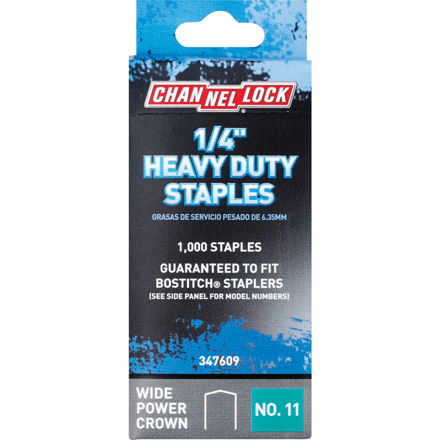 Channellock No. 11 Heavy-Duty Wide Power Crown Staple, 1/4 In. (1000-Pack) Image 1