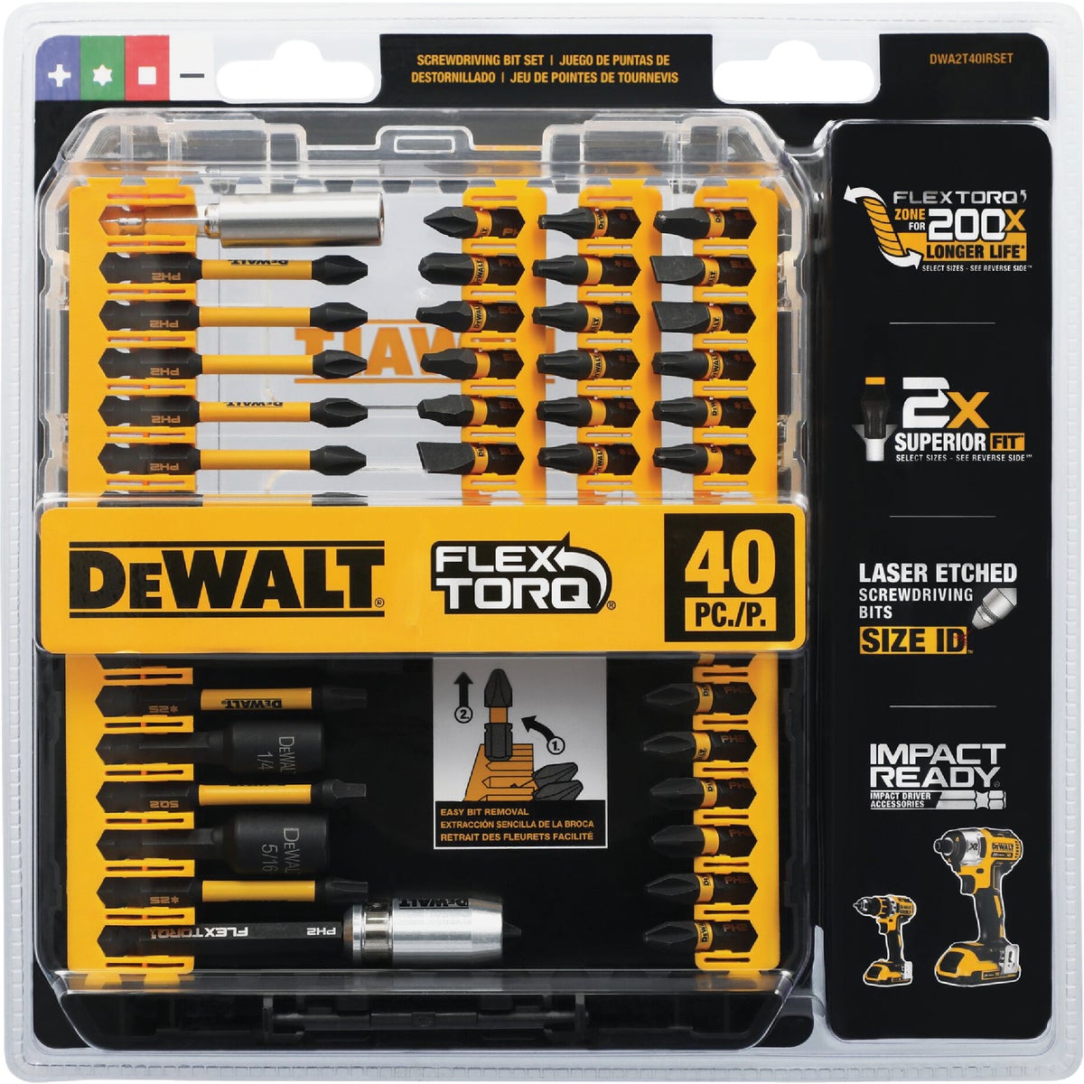 DEWALT Elite Series 1/4 In. x Impact Driver Bit Set (40-Piece) Image 2