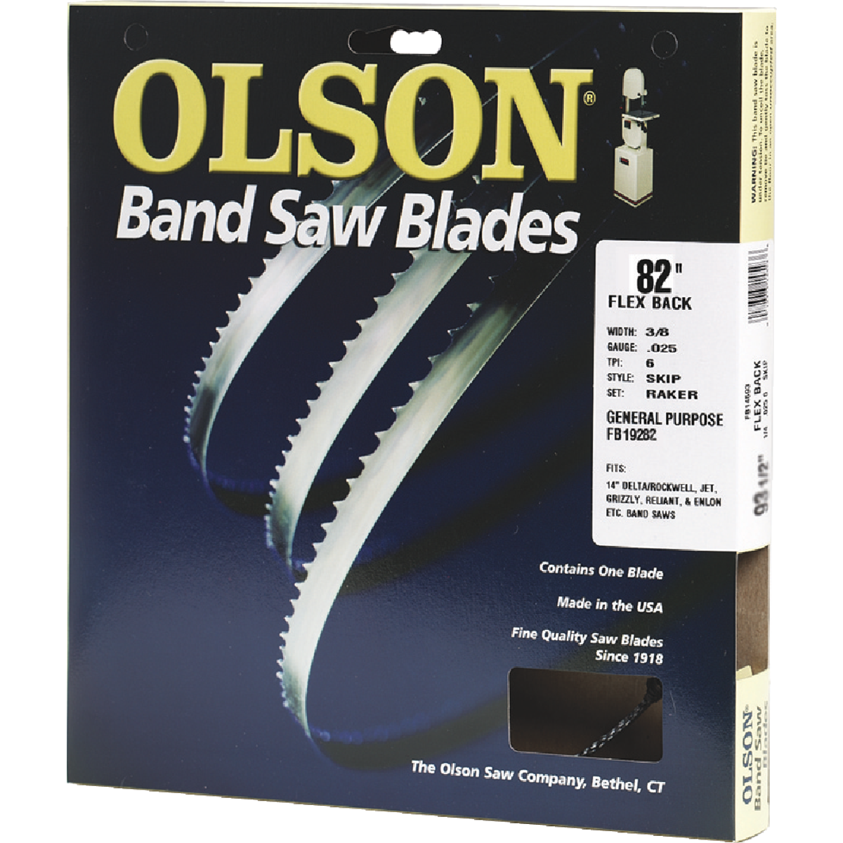 Olson 82 In. x 3/16 In. 10 TPI Regular Flex Back Band Saw Blade Image 1