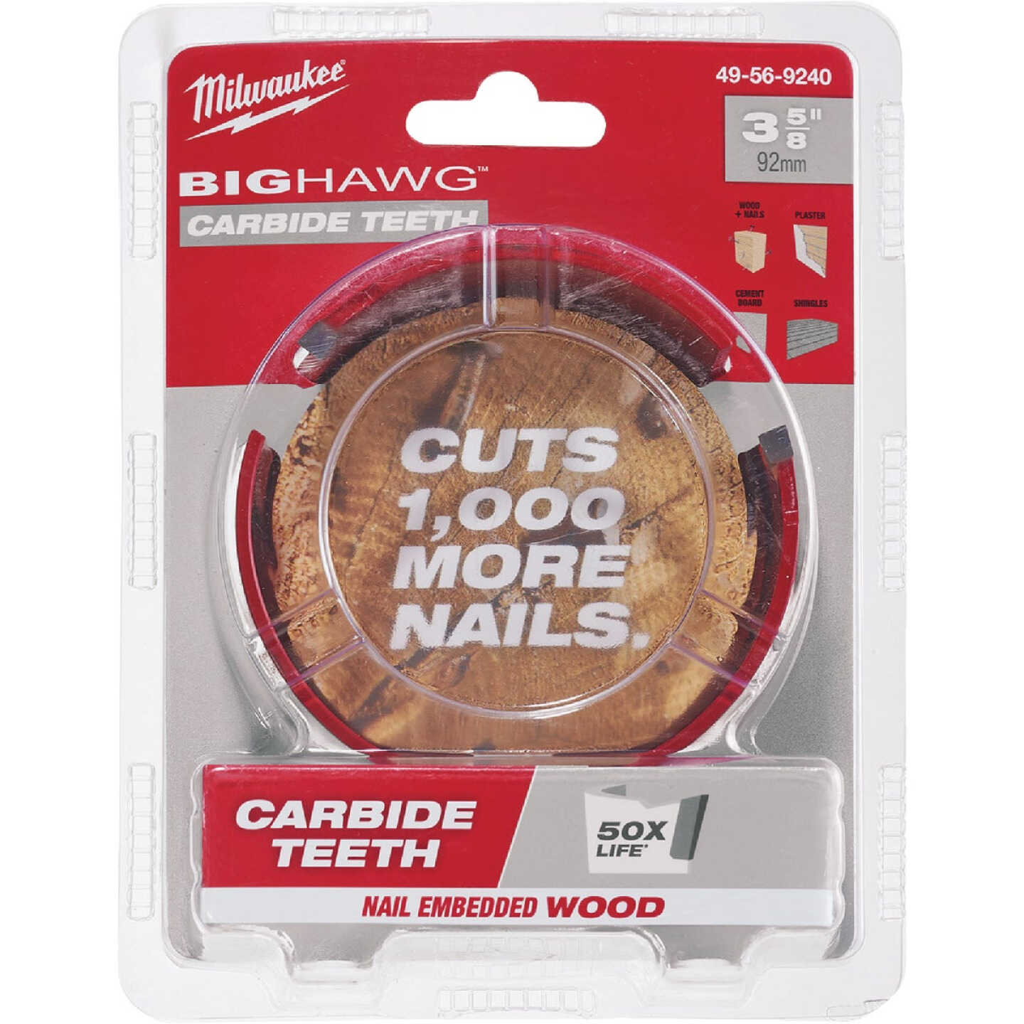 Milwaukee BIG HAWG 3-5/8 In. Carbide-Tipped Hole Saw Image 5