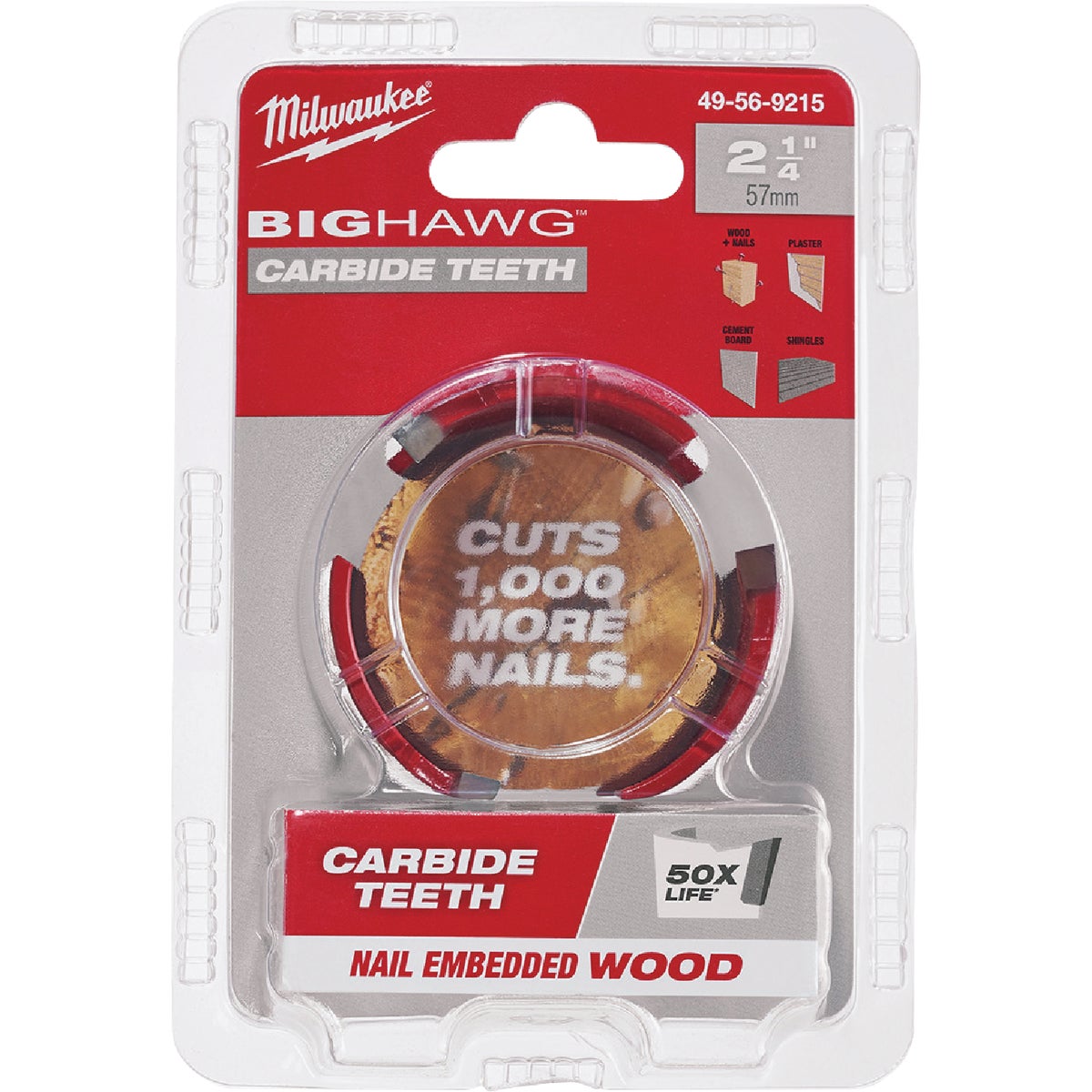 Milwaukee BIG HAWG 2-1/4 In. Carbide-Tipped Hole Saw Image 5