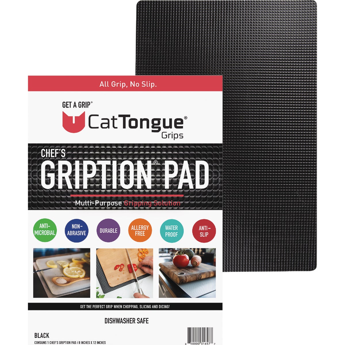 CatTongue Grips Chef's Gription 8 In. x 12 In. Non-Adhesive Multi-Purpose Gripping Solution