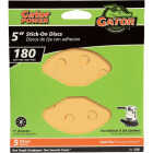 Gator Blade 5 In. 180-Grit 8-Hole Pattern Vented Sanding Disc with Stick-On Backing (5-Pack) Image 1