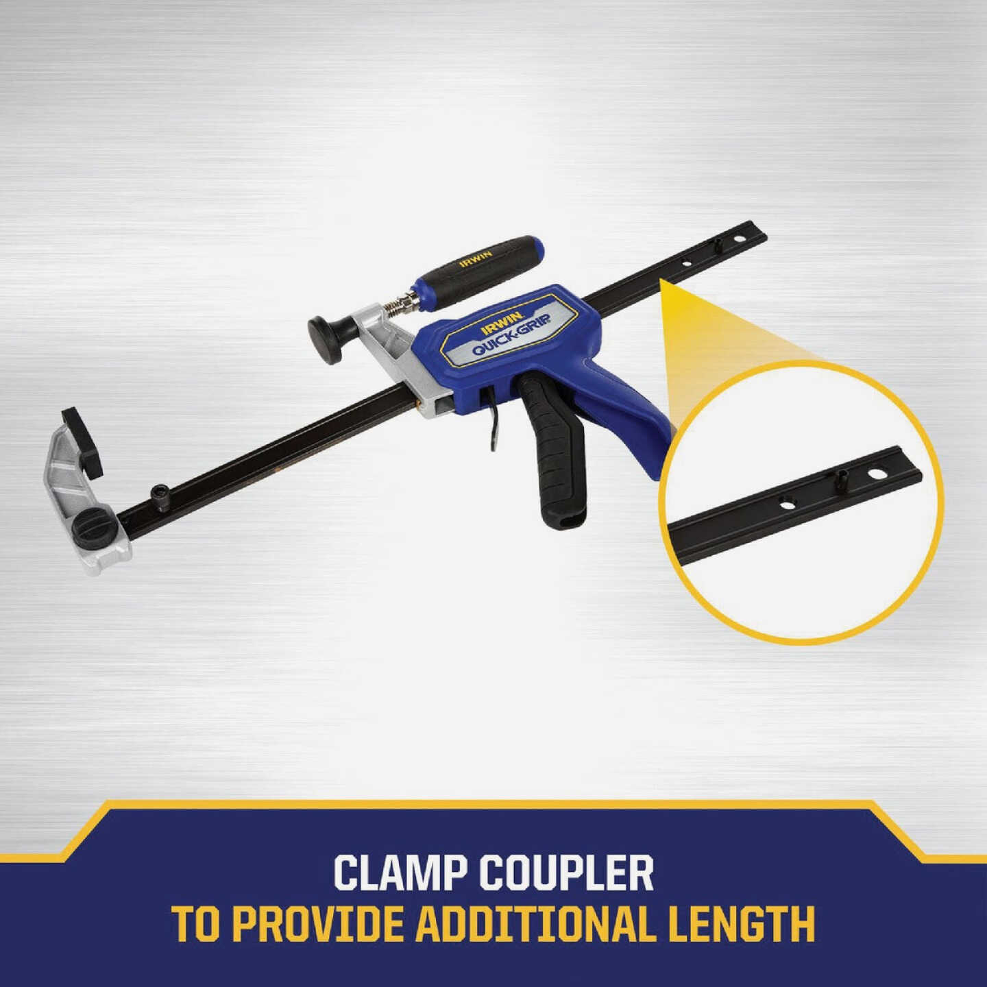 Irwin QUICK-GRIP 12 In. Medium Duty Hybrid Bar Clamp Image 4