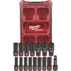Milwaukee SHOCKWAVE Metric 1/2 In. Drive 6-Point Deep Impact Driver Set with PACKOUT Organizer (16-Piece) Image 5