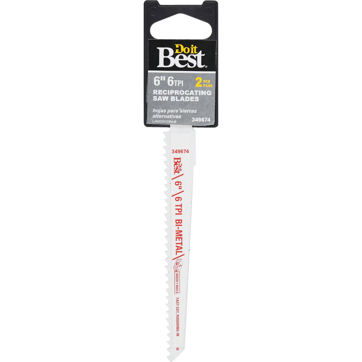 Do it Best 6 In. 6TPI Bi-Metal Nail-Embedded Wood Reciprocating Saw Blade (2-Pack)