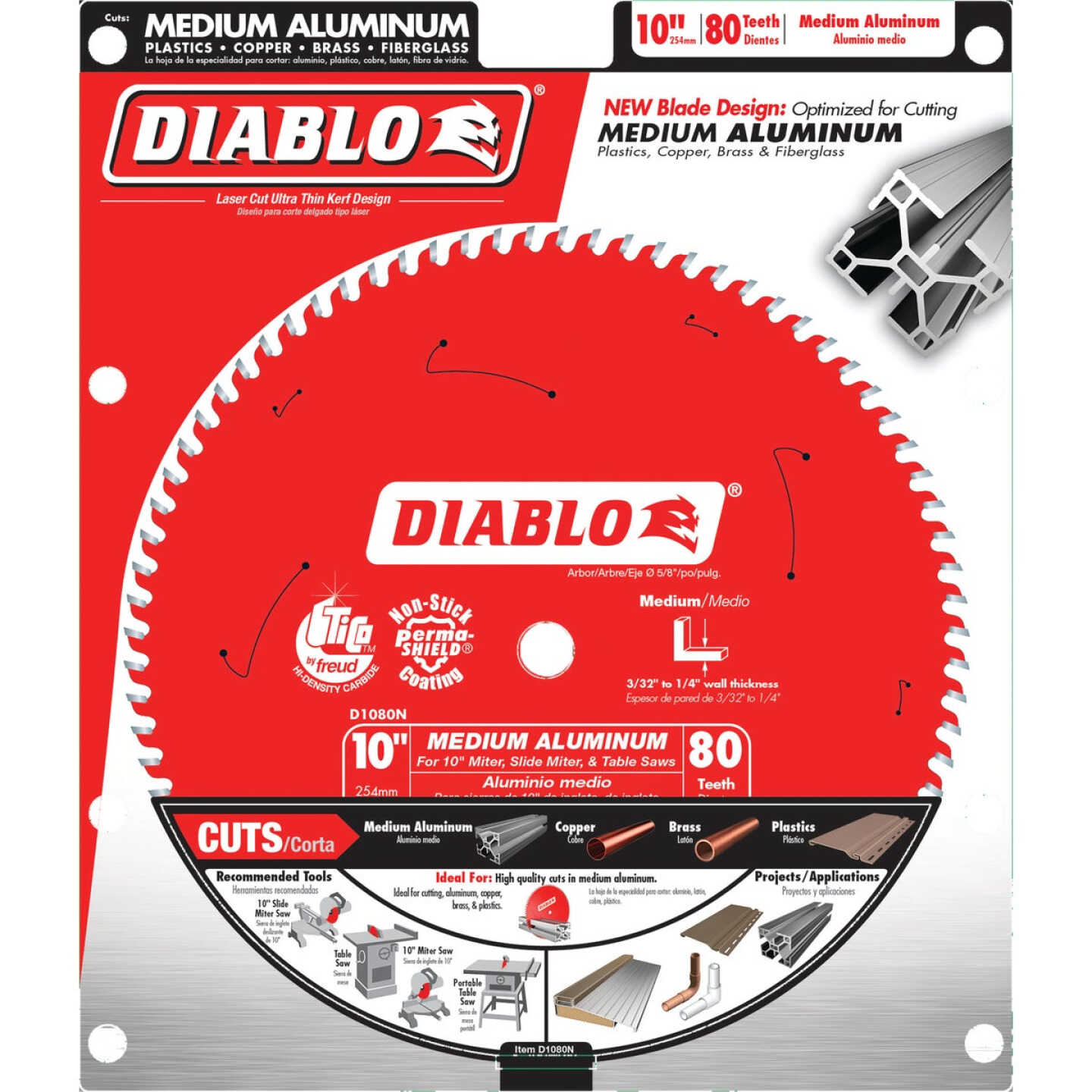 Diablo 10 In. 80-Tooth Aluminum Circular Saw Blade Image 2
