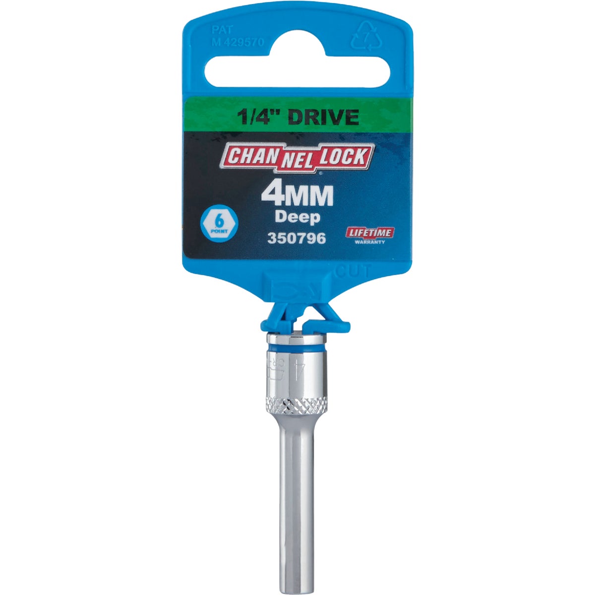 Channellock 1/4 In. Drive 4 mm 6-Point Deep Metric Socket Image 2