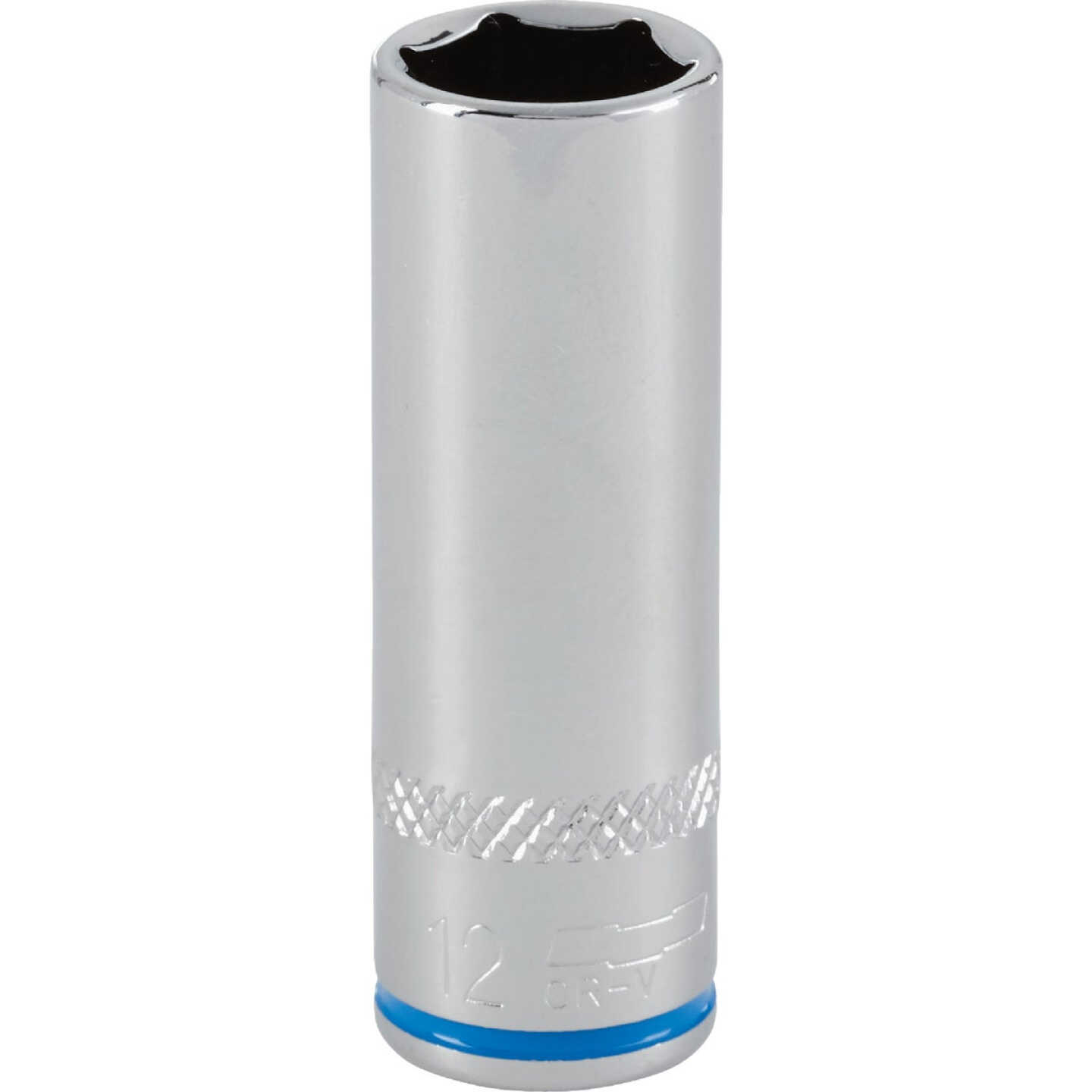 Channellock 1/4 In. Drive 12 mm 6-Point Deep Metric Socket Image 1