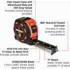 Crescent Lufkin Shockforce Nite Eye G2 1-1/4 In. x 25 Ft. Magnetic Tape Measure Image 2