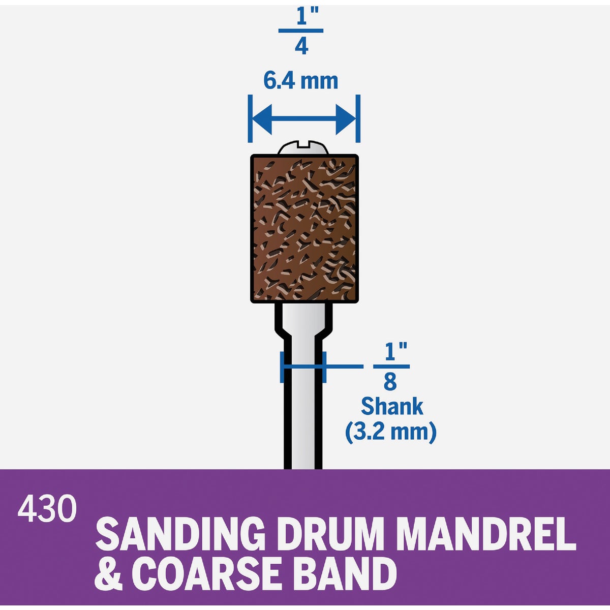 Dremel 1/4 In. Drum Sander Mandrel Image 3