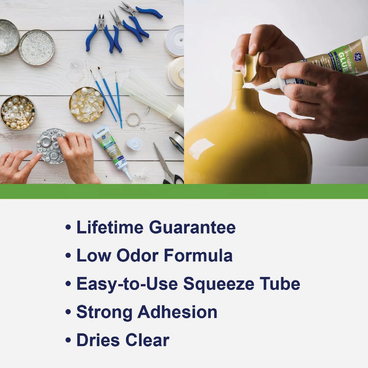 GE Specialty Projects Premium Silicone Glue, Clear, 2.8  Oz. Tube Image 4