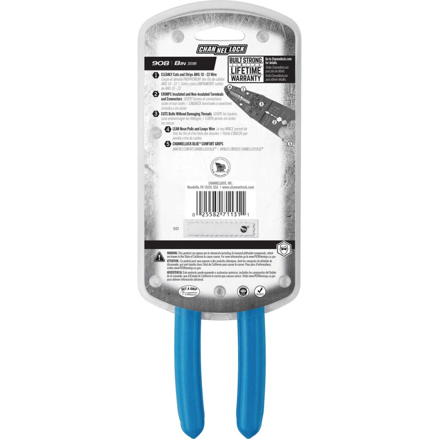 Channellock 8 In. Wire Strippers Image 5